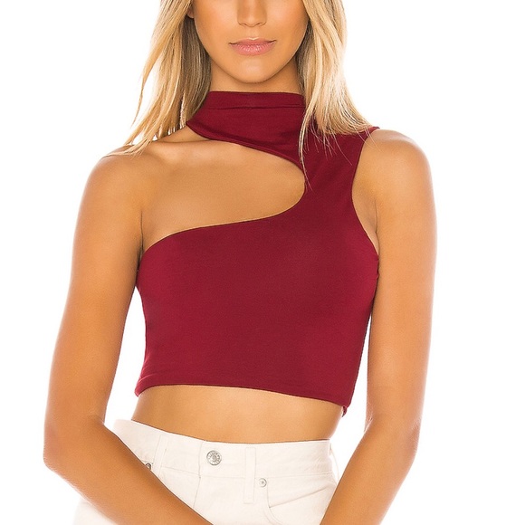 superdown Tops - superdown Kiara Cutout Crop Top in Red